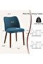 Linen Dining Chairs Set of 2, Upholstered Fabric Kitchen Chairs with Wing Backrest, Thick Cus - 2