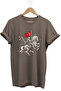 Unisex Moon Star Turkish Flag Horse Warrior Design Printed 100% Cotton Crew Neck Basic T-Shirt