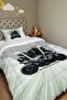 Stylish Motor Patterned Single Duvet and Pillowcase