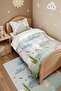 Cute Dinosaurs Garden Patterned Single Duvet and Pillowcase - 4