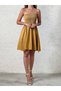 Women's Waist-Tied Rope Strap Mini Dress - 5