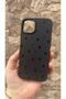 iPhone 15 Compatible Mini Black Star Patterned Silicone Shock Absorbing Classic Rubber Case - 3