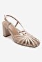 Wilda Beige Women's Thick Heeled Shoes - 3