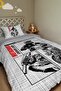 Time's Race Patterned Single Duvet and Pillowcase