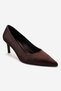 Velmira Brown Satin Women's Heeled Shoes - 3