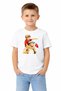 White Children's T-Shirt with Flag and Ataturk Print