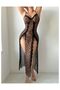 Lingerie For Women Babydoll Sexy Mesh Maxi Nightdress Exotic Sleepwear Side Slits Leopard print - 2