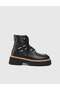 Rush Fur Genuine Leather Women's Black Boots - 3