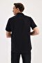Black Comfort Fit Classic Collar Short Sleeve Shirt - 4