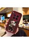 Simple Maroon Silicone Phone Case Compatible with Vivo X300 Pro Shockproof Minnie Pattern - 2