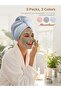 Microfiber Hair Towel, 3 Packs Hair Turbans for Wet Hair, Drying Hair Wrap Towels for Curly Hair Wom - 5