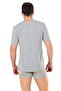 Men's Gray Melange Crew Neck Half Sleeve T-Shirt - 3