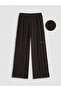 Lcw Kidsbrown Girls' Wide Leg Textured Pants