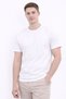 Men's White 5-Piece Slim Fit 100% Cotton Basic Crew Neck T-Shirt - 3