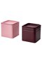 BLOMNING Tin with lid, brown-red/pink for coffee/tea, 10 x 10 x 10 cm