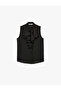 Sleeveless Scarf Collar Flounce Blouse - 3