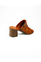 1509 Tan Leather Heeled Daily Women's Slippers - 4