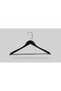 Wooden (Black Nickel Hook) Bar Hanger for Shirts and Trousers, Black Color, 12 Pieces - 4