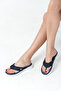 Delaveva Navy Blue Women's Flip Flops Non-Slip Sole Orthopedic Mesh Daily Comfortable Slippers - 7