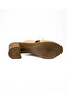 1512 Beige Leather Heeled Daily Women's Slippers - 5