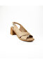 1522 Mink Leather Heeled Daily Women's Sandals