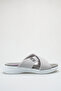 Delavalia Gray Women's Cross Strap Non-Slip Sole Orthopedic Mesh Daily Comfortable Slippers - 5