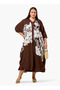 Plus Size Textured A-line Dress with Shrug - 4
