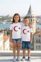 Boys/Girls 23 April Turkish Flag Printed Black/White T-Shirt