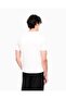 Men's Regular Fit Viscose Blended Fabric Round Collar Logo Label Short Sleeve White T-Shirt - 4