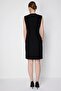 Chain Detailed Double Breasted Midi Dress 6044 - 4