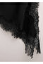 Satin Lace Detailed Asymmetrical Short Skirt - 5