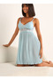 Mini Slip Dress Sleeveless Laced Pleated