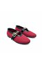 Burgundy Mesh Woven Single Strap Round Toe Women's Stylish and Comfortable Ballerinas - 6