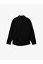 Comfortable Fit Long Sleeve Buttoned Classic Collar Cotton Jean Shirt with Flap Pockets - 4