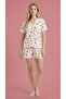 Women's Short Sleeve Lace Detailed Buttoned Wrinkled Shorts Pajama Set - 7