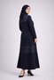 Women's Front Patterned Stone Detailed Plain Textured Dress - 2