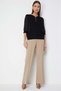 Collar Stone Embellished Mix Fabric Blouse - 4