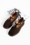 Vibe Women's Tape Detailed Genuine Leather Loafer Brown Suede - 3