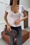 V-Neck Sleeveless Tshirt White - 5