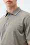Khaki Lyocell Blended Polo Collar Men's T-Shirt - 4