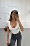 V-Neck Sleeveless Tshirt White - 4