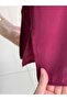 Adıgül Hidden Placketed Scarf Sleeve Cuffed Tunic-Şa1192 Claret Red - 6