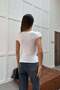 V-Neck Sleeveless Tshirt White - 3