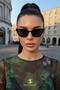 Melone Cat Eye Ultra Light Black Sunglasses with Uv400 Filter