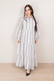 Black & White Striped Tiered Maxi Dress