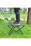 Folding Aluminum Alloy Camping Table BLACK – Roll-Up Table, Portable Lightweight Grill Table - 5