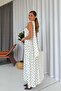 Polka Dot Patterned Strapless Women's Dress - 8