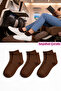 Women's Brown Non-Elastic Travel Socks 3-Pack Seamless/Premium/Cotton/Short/Travel Socks