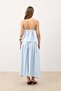 Baby Blue Draped Women's Skirt - 4
