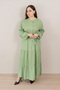 Green Tiered Full-Length Maxi Dress